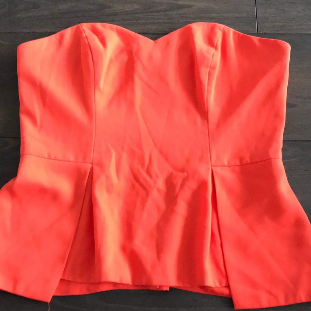 Structured Peplum Tube Top